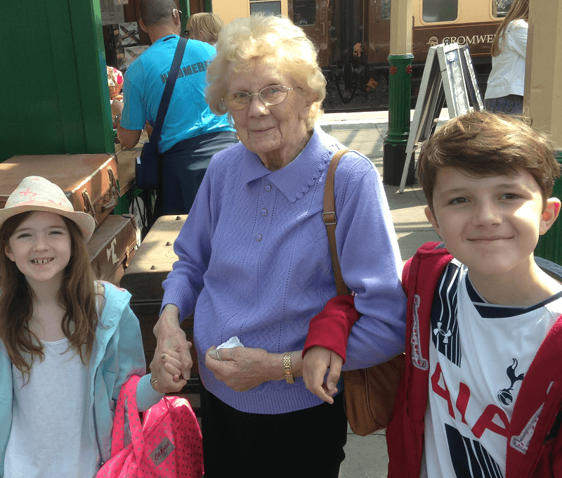 Train journey with Christian and Grace
